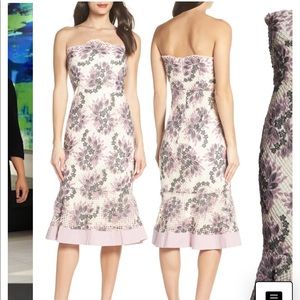 Jasmine Strapless Lace Midi Dress